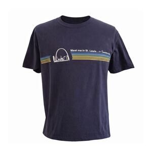 Vintage Meet Me in St. Louis T-Shirt Singe Stitch 90s USA Made Blue Unisex XL